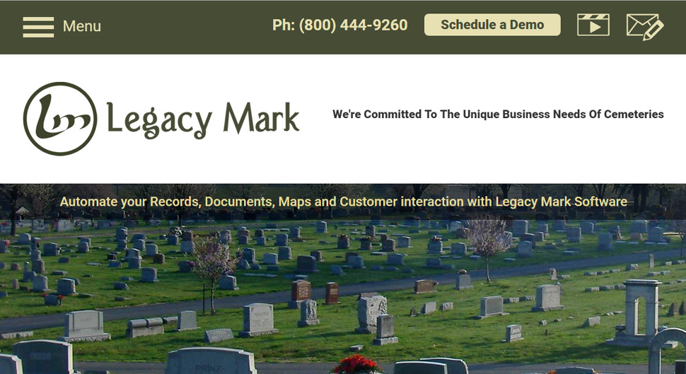 Cemetery Software Website Design