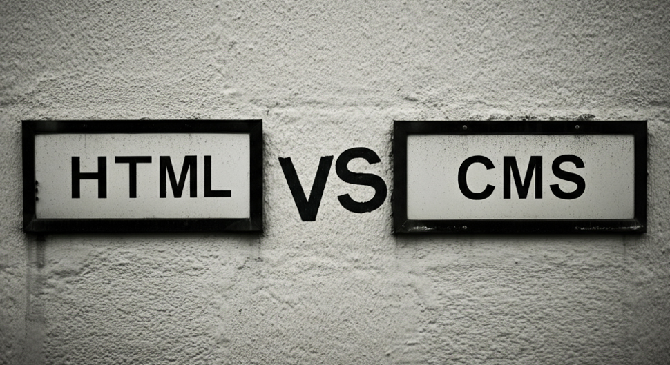 Open Source HTML versus CMS Websites